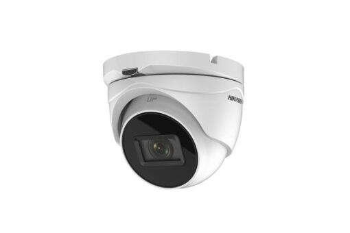 White dome security camera with lens