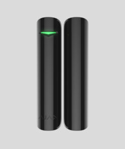 Black security motion detector with green light